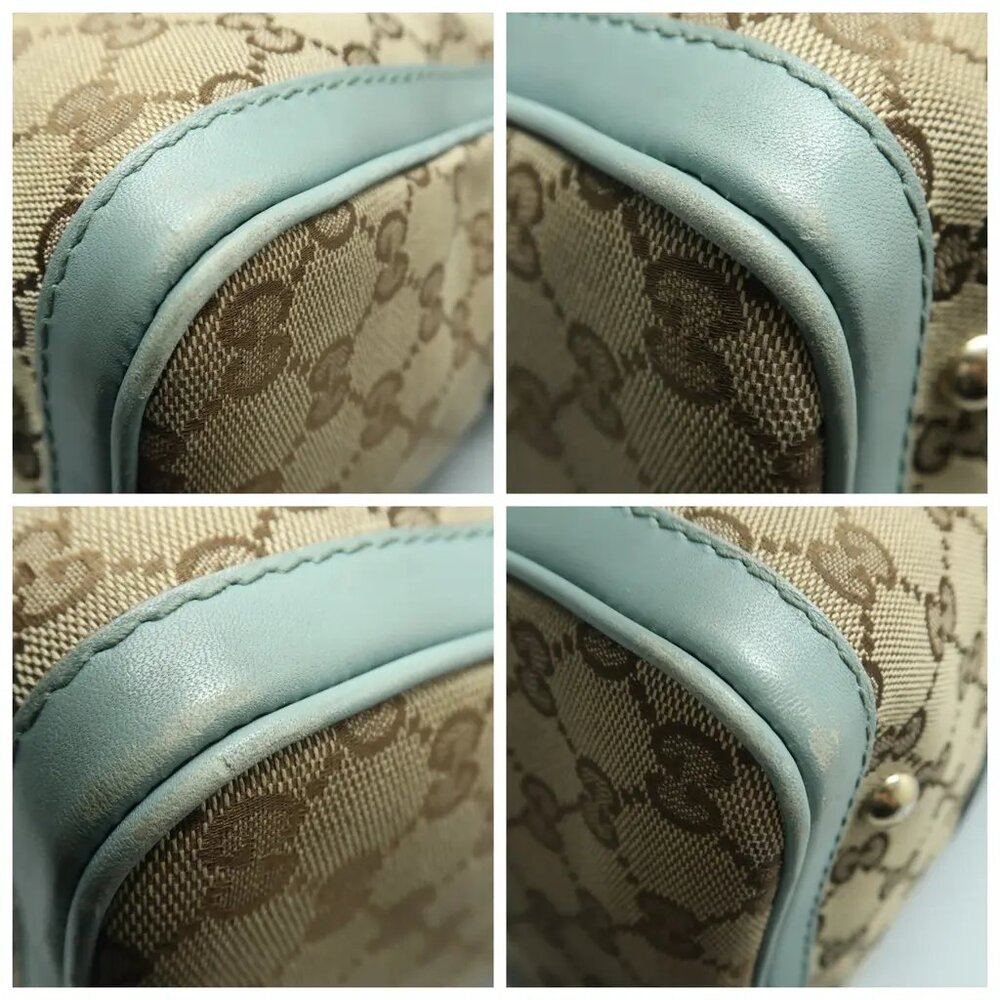 GUCCI Boston Brown Cloth Satchel 1045-021025 - Picture 6 of 12